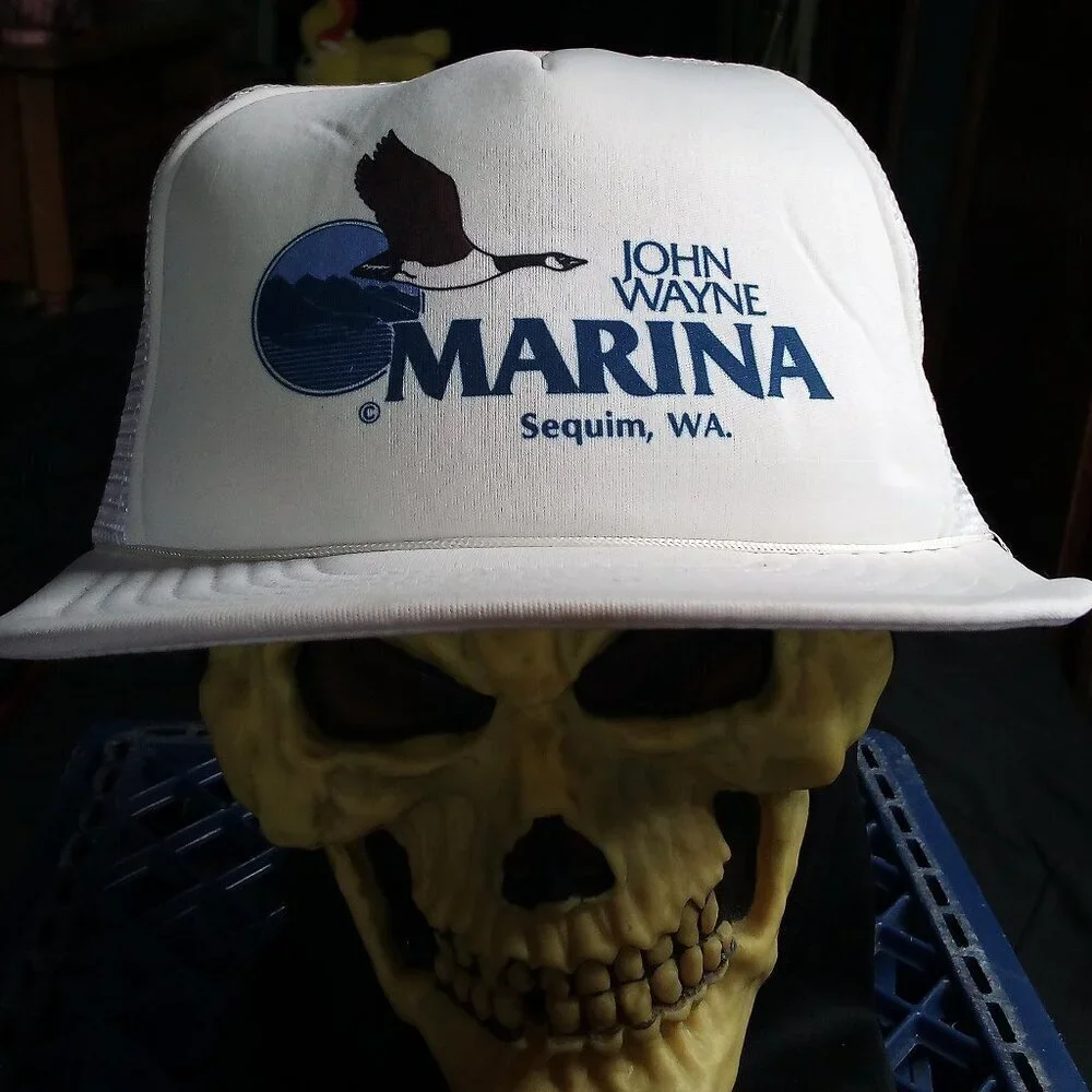 Deadstock Vintage John Wayne Marina Rope Snap Trucker Hat Cap